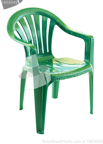 Image of Green plastic chair