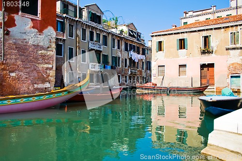 Image of Calm water of a venetian canal