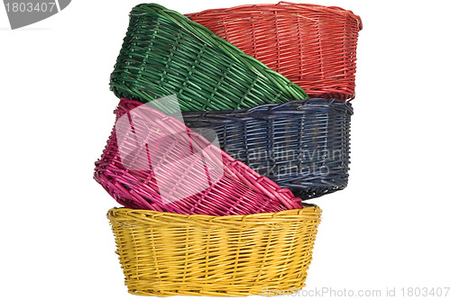 Image of woven straw baskets