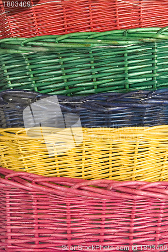 Image of woven straw baskets