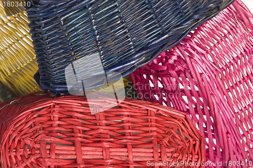 Image of woven straw baskets