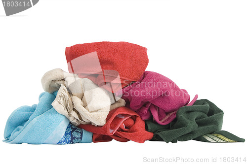 Image of stacked of colorful towels