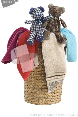 Image of Laundry Basket and towels