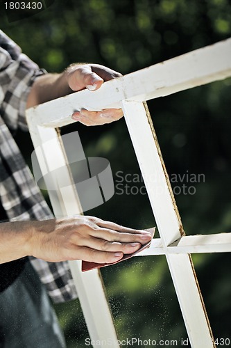 Image of Fixing the windows.