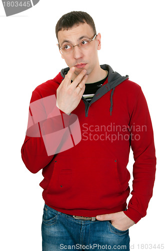 Image of Portrait of a pensive man
