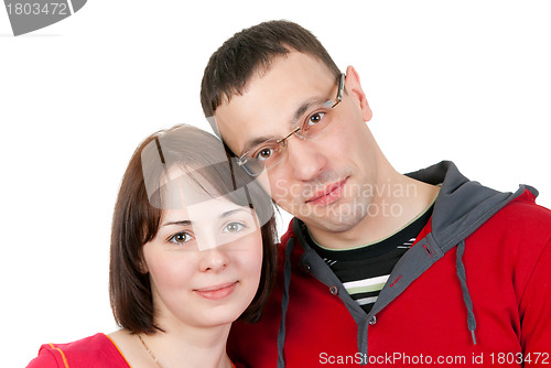 Image of Portrait of couple in love