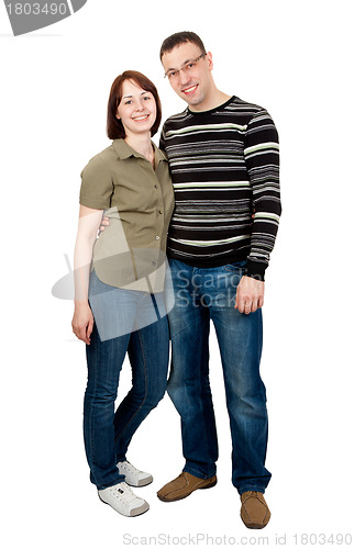 Image of Loving couple in studio