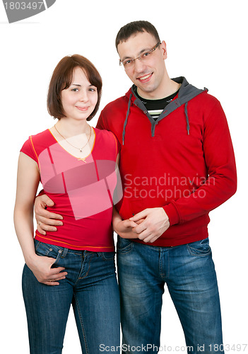 Image of Portrait of couple in love