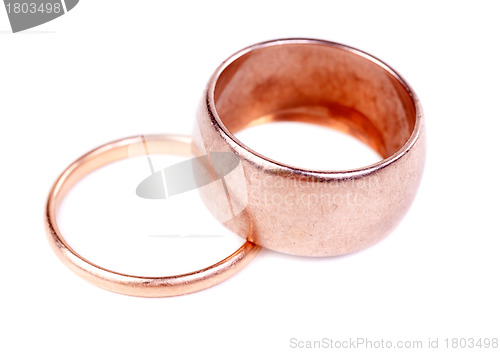 Image of Two old gold wedding ring