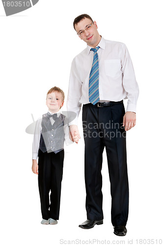 Image of Businessman with his son
