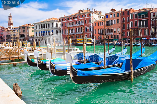 Image of Venetian gondolas