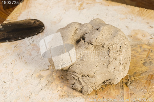 Image of Clay with sculpting tool