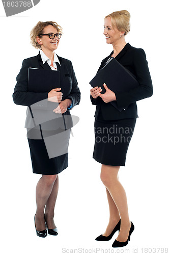 Image of Corporate women discussing business