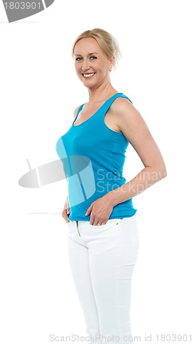 Image of Portrait of an attractive woman in casual wear