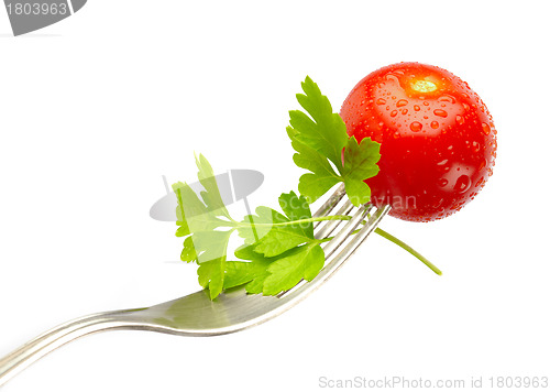 Image of fresh tomato and parsley