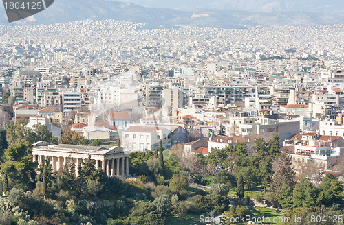 Image of City of Athens with mountains on the background