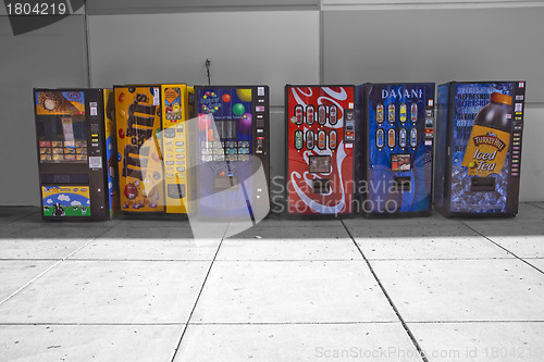 Image of Colourful vending machines