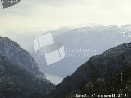 Image of mountains and fjord in norway