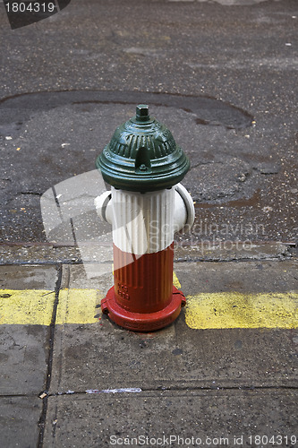 Image of Patriotic Italian fire hydrant