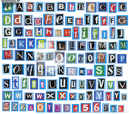 Image of Newspaper alphabet