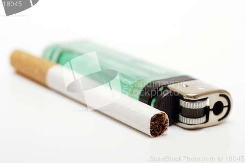 Image of Cigarette and Lighter