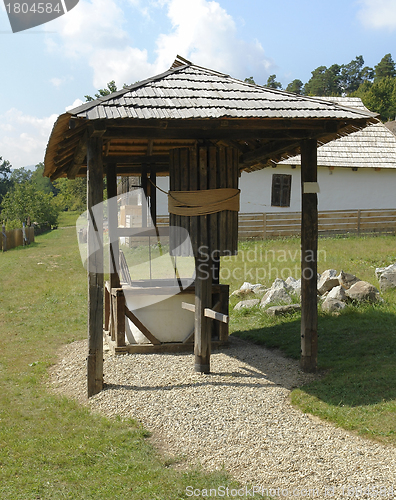 Image of historic well in Romania