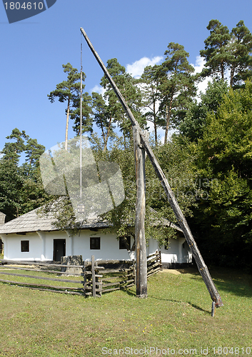 Image of historic well in Romania