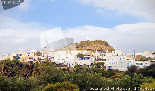 Image of panorama landscape Plaka Milos Greek Island