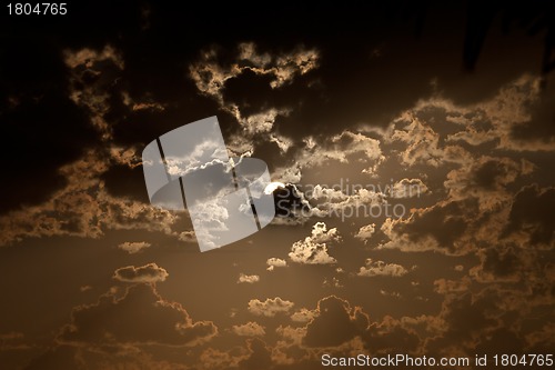 Image of Fantastic cloudscape at sunset