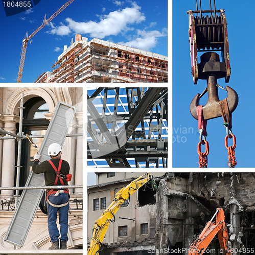 Image of Construction industry collage