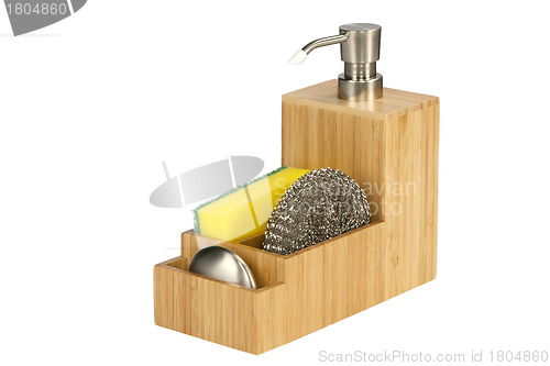Image of dish soap bottle and sponge