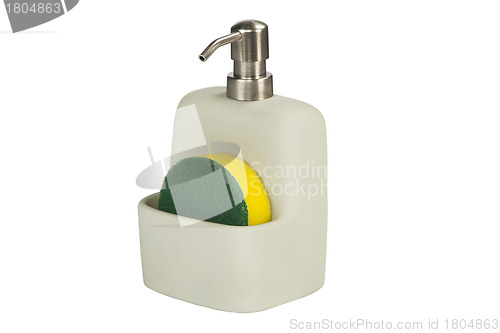 Image of dish soap bottle and sponge