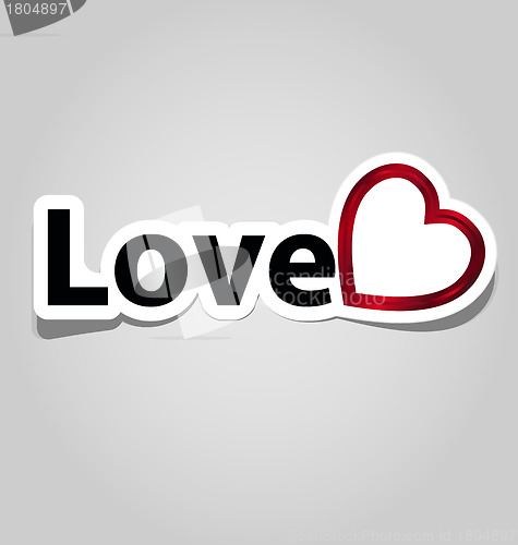 Image of Label with love sign