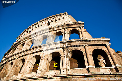 Image of Colosseum with blue sky