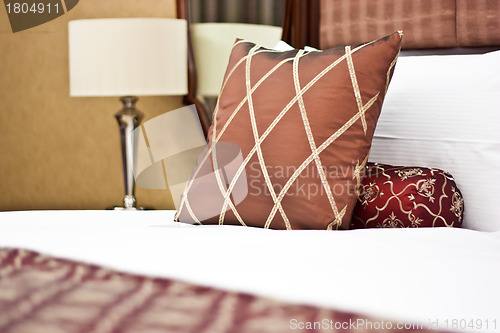 Image of Pillows in Hotel bedroom
