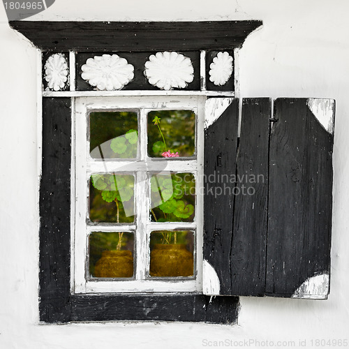 Image of Old window - Ukrainian village style