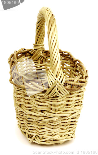 Image of Basket in wattled from willow rods