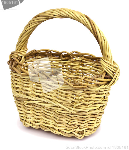 Image of Basket in wattled from willow rods