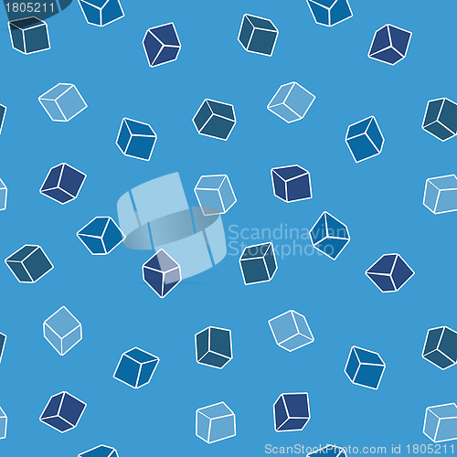 Image of Simple background - cubes in blue