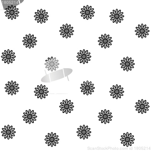 Image of Seamless texture - flowers on a white