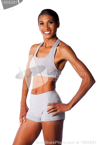 Image of Happy smiling female athlete