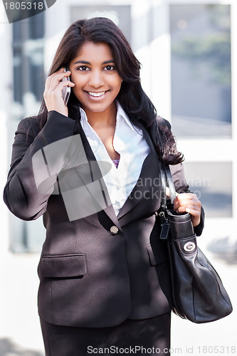 Image of Indian businesswoman on the phone