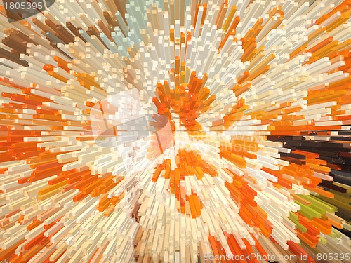 Image of orange and white explosion