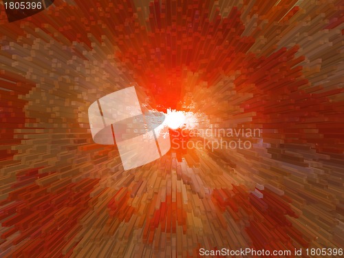 Image of orange and white explosion