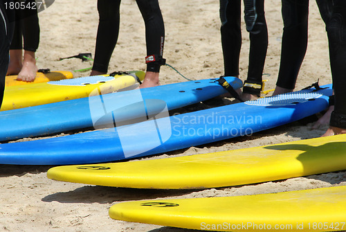 Image of Surfing team on the beach