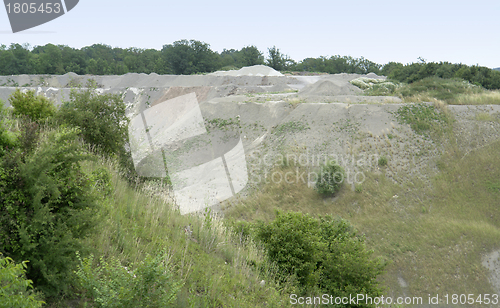 Image of stone pit at summer time