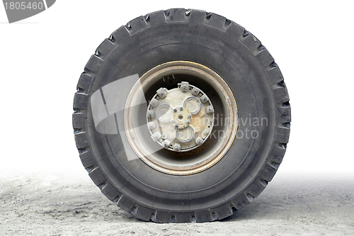 Image of haul truck wheel