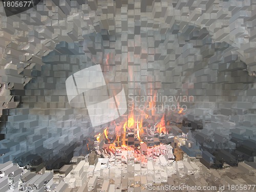 Image of Flame in the furnace
