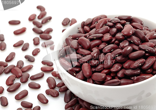 Image of close up of a bowl of red beans