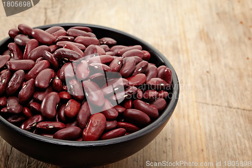 Image of close up of a bowl of red beans